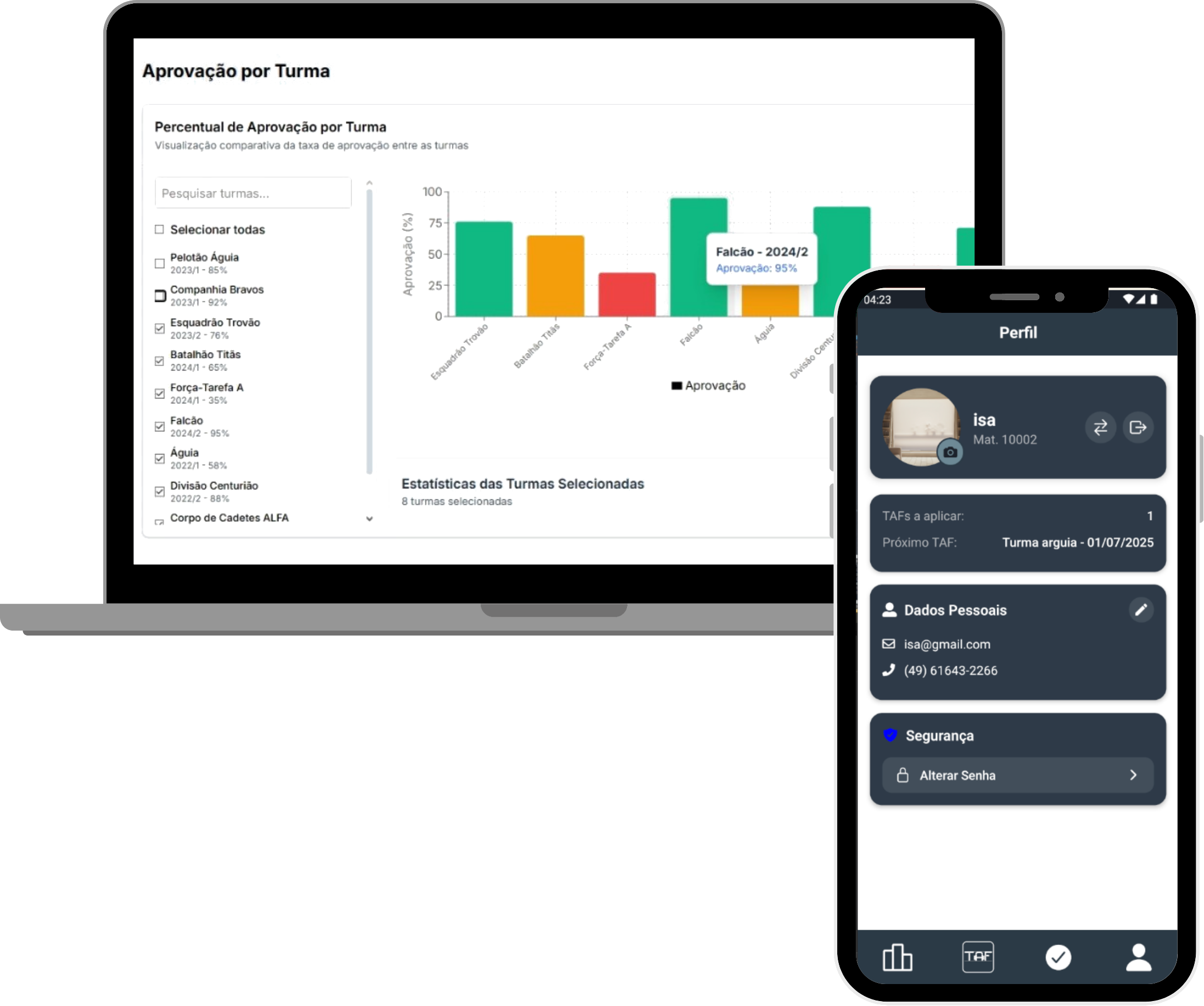Página web e App mobile